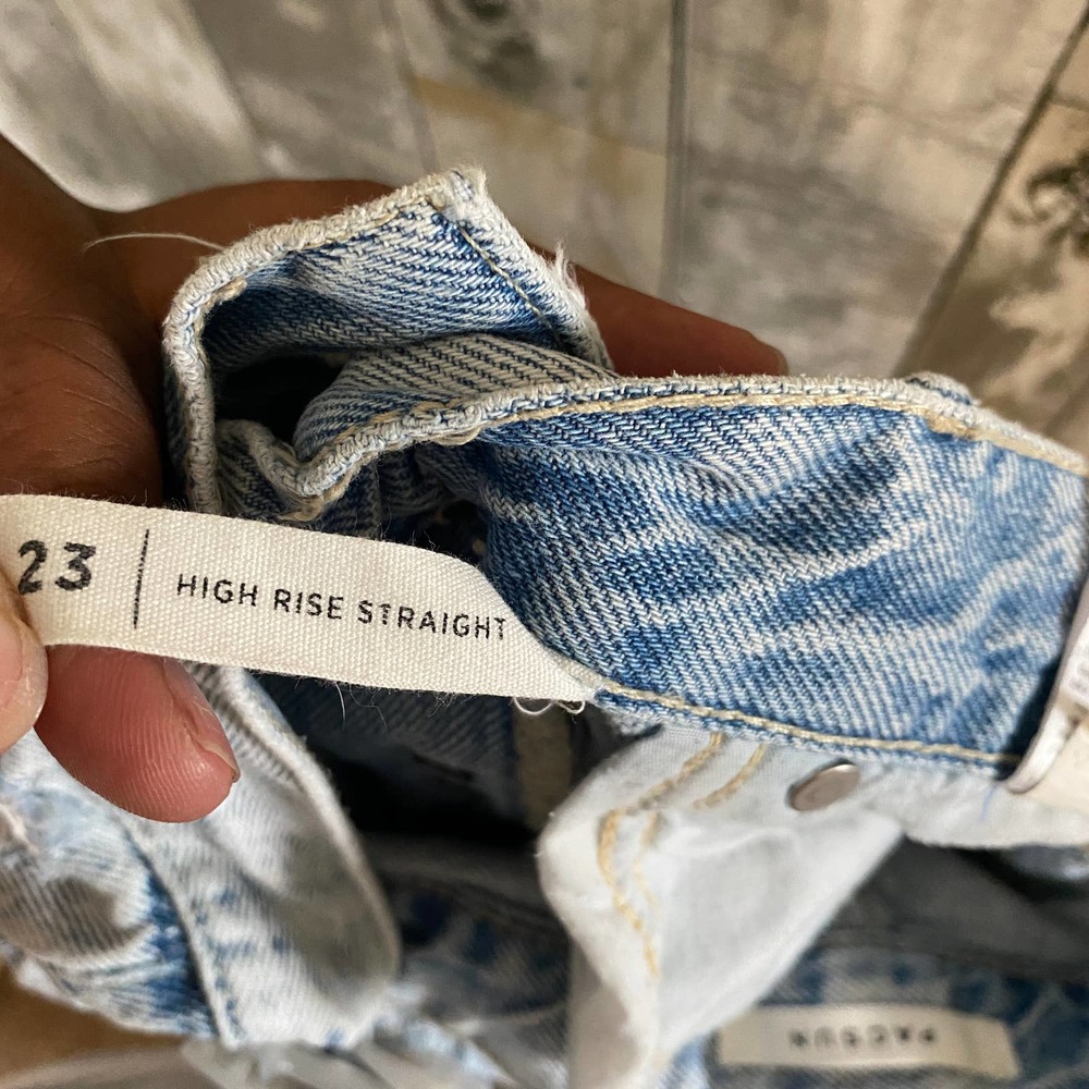Pacsun high rise straight distressed jeans 23 - Picture 6 of 6